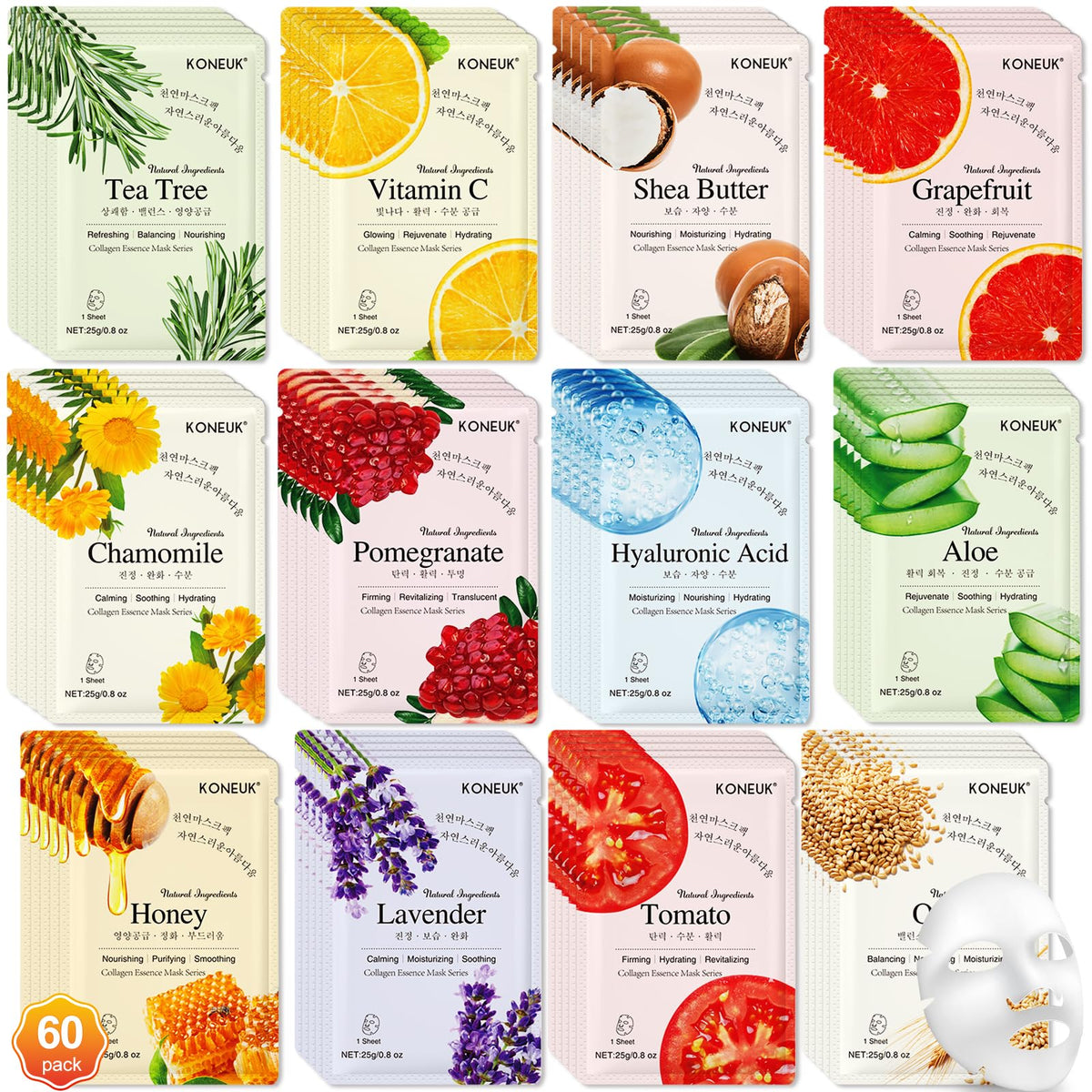 KONEUK front packaging showing full 60-pack and gift-ready box benefit convenience