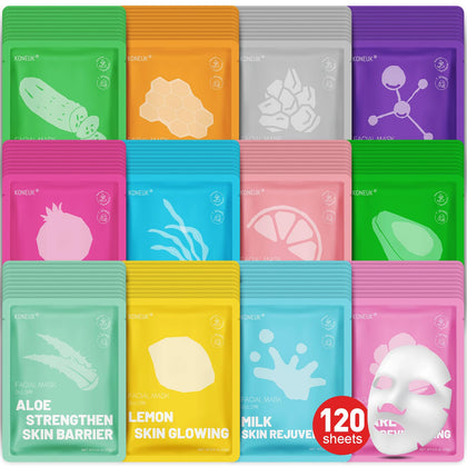 KONEUK front packaging showing full 120-pack and colorful variety for easy selection