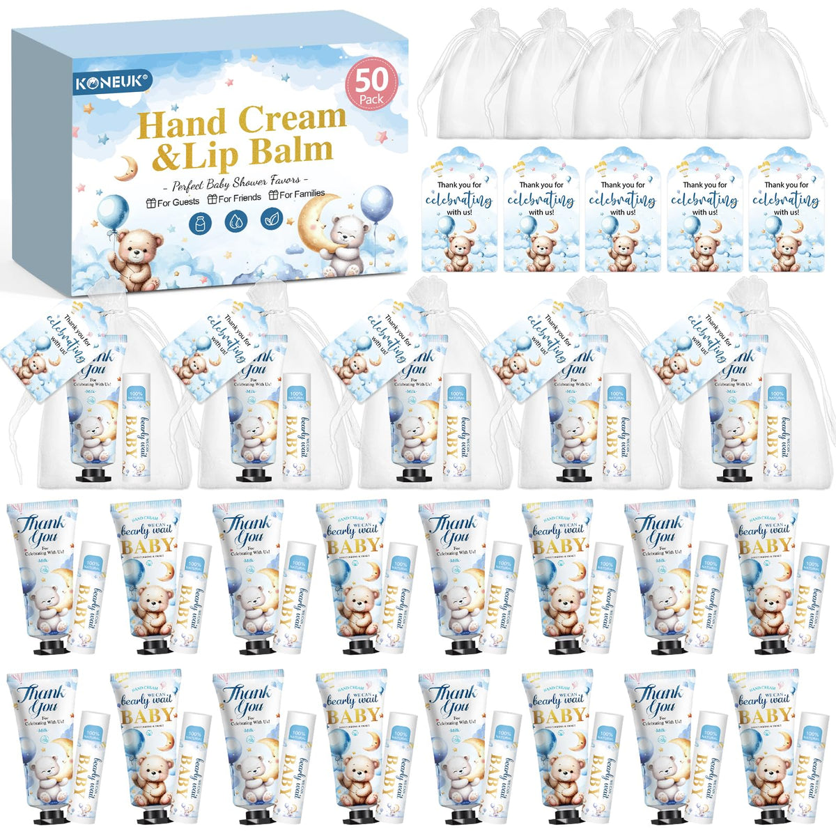 KONEUK front packaging showing full 50-pack set and gift-ready presentation