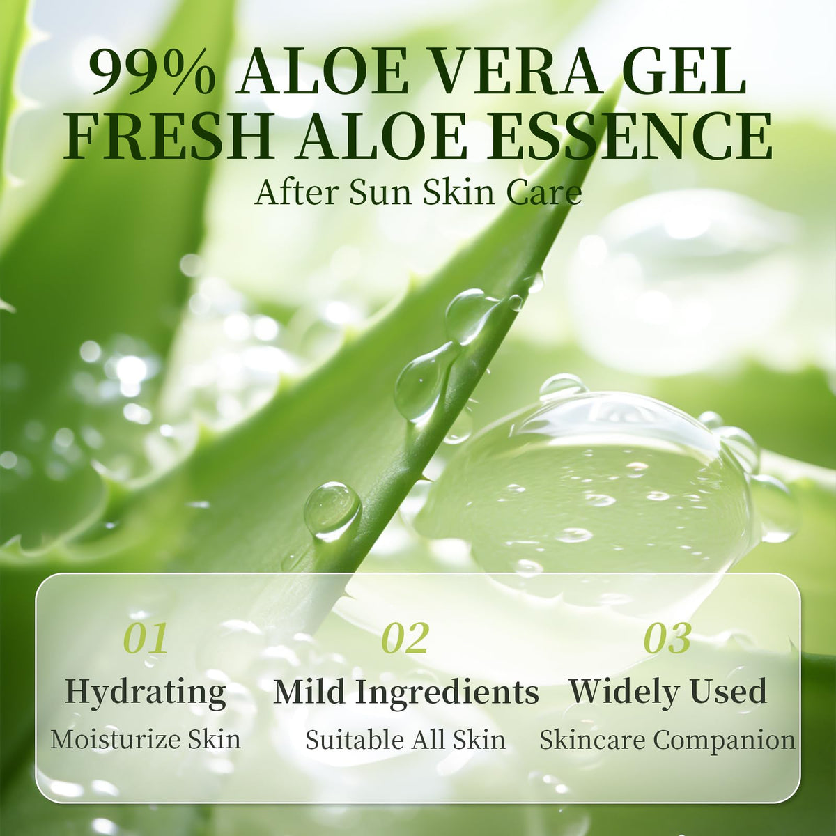 KONEUK clear aloe gel texture swirl illustrating fast absorption