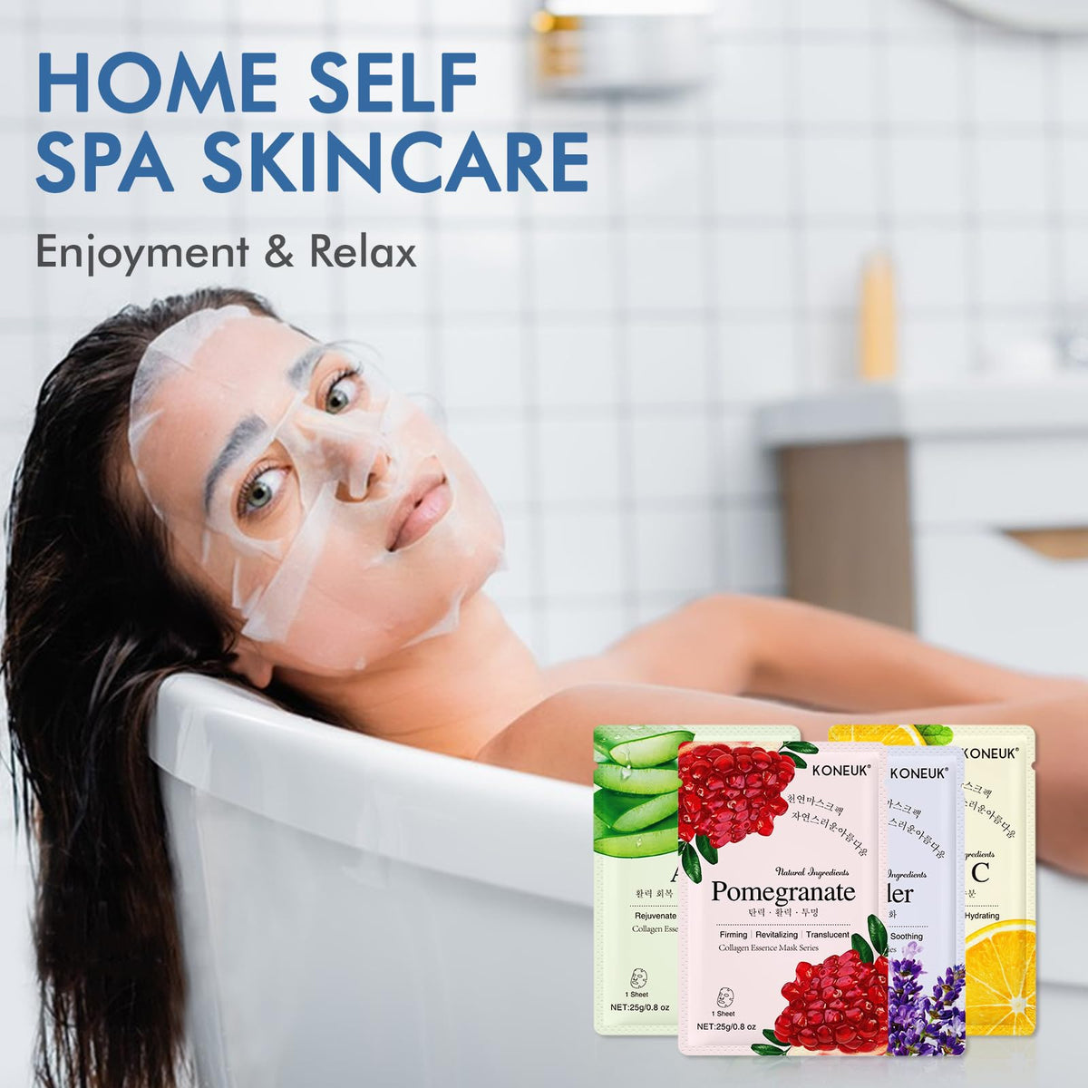 KONEUK masks arranged in a gift basket conveying ready-to-give pampering benefit