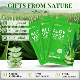 KONEUK opened individual pouch with visible aloe serum benefit