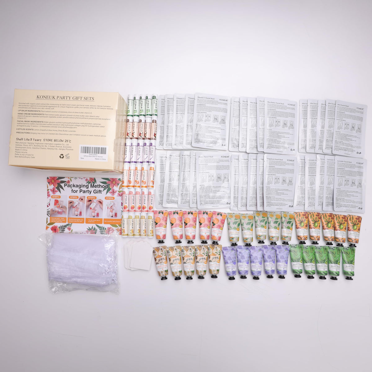 KONEUK lip balm sticks arranged to display assorted scents and easy application