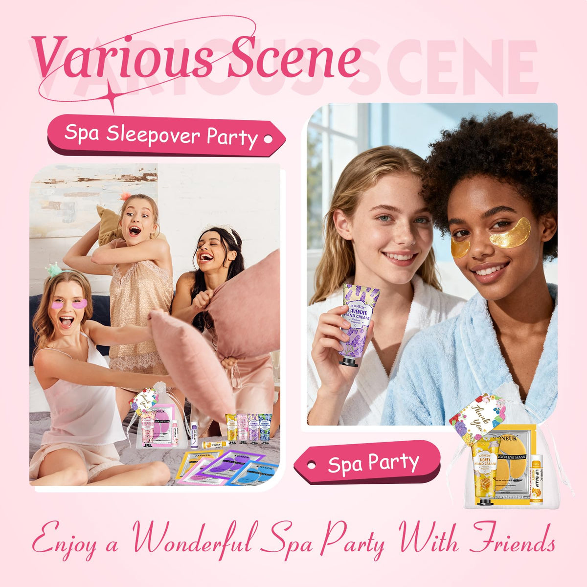 KONEUK assorted lip balm tubes displayed for quick moisturizing between events
