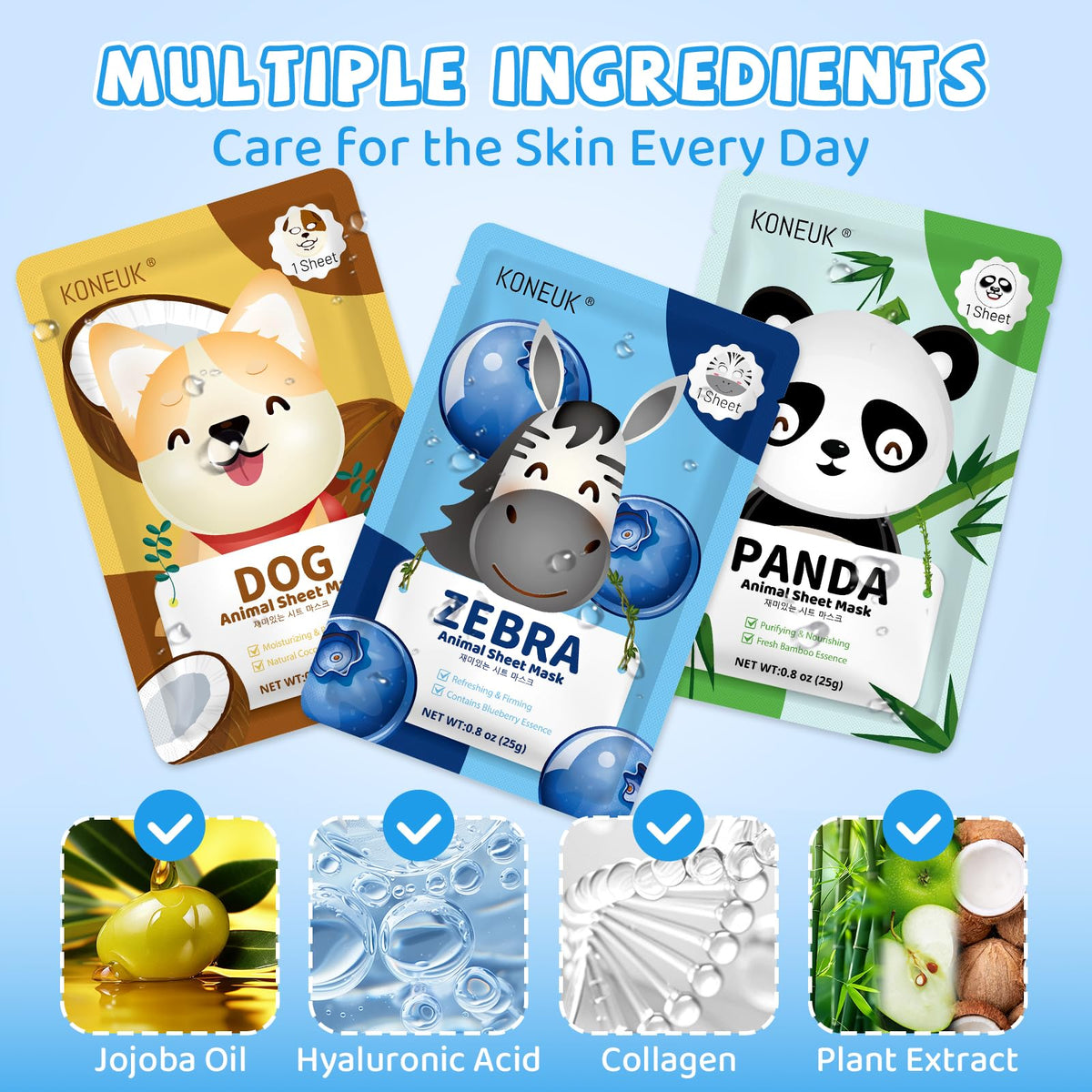KONEUK sheet mask worn by teen during sleepover demonstrating comfortable fit and fun