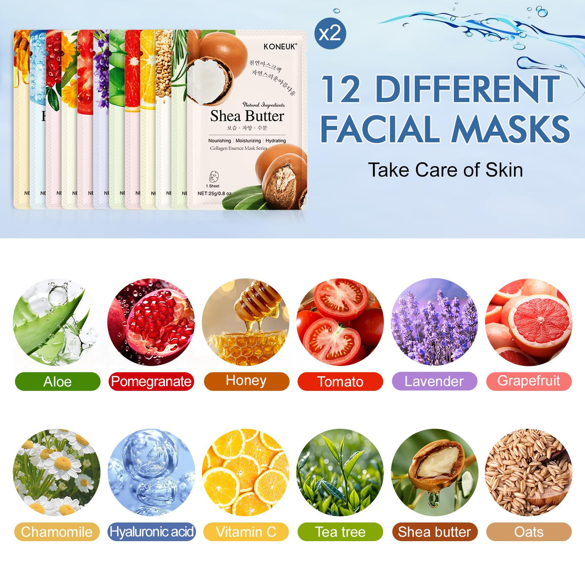 KONEUK close-up of sheet mask texture displaying fine fibers and serum delivery