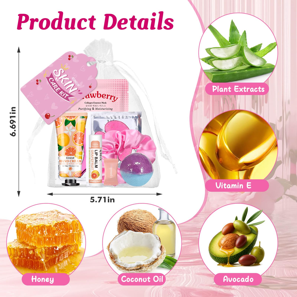KONEUK organza bags with eight matching sets for easy guest distribution