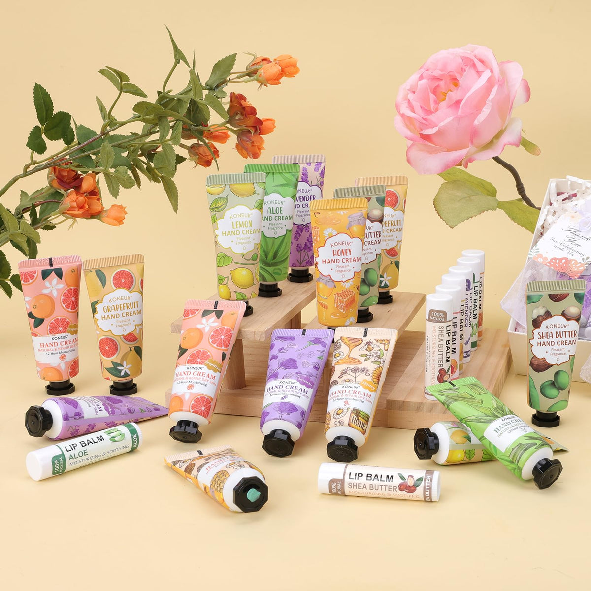 KONEUK favors on a party table illustrating ready-to-give guest gifts benefit