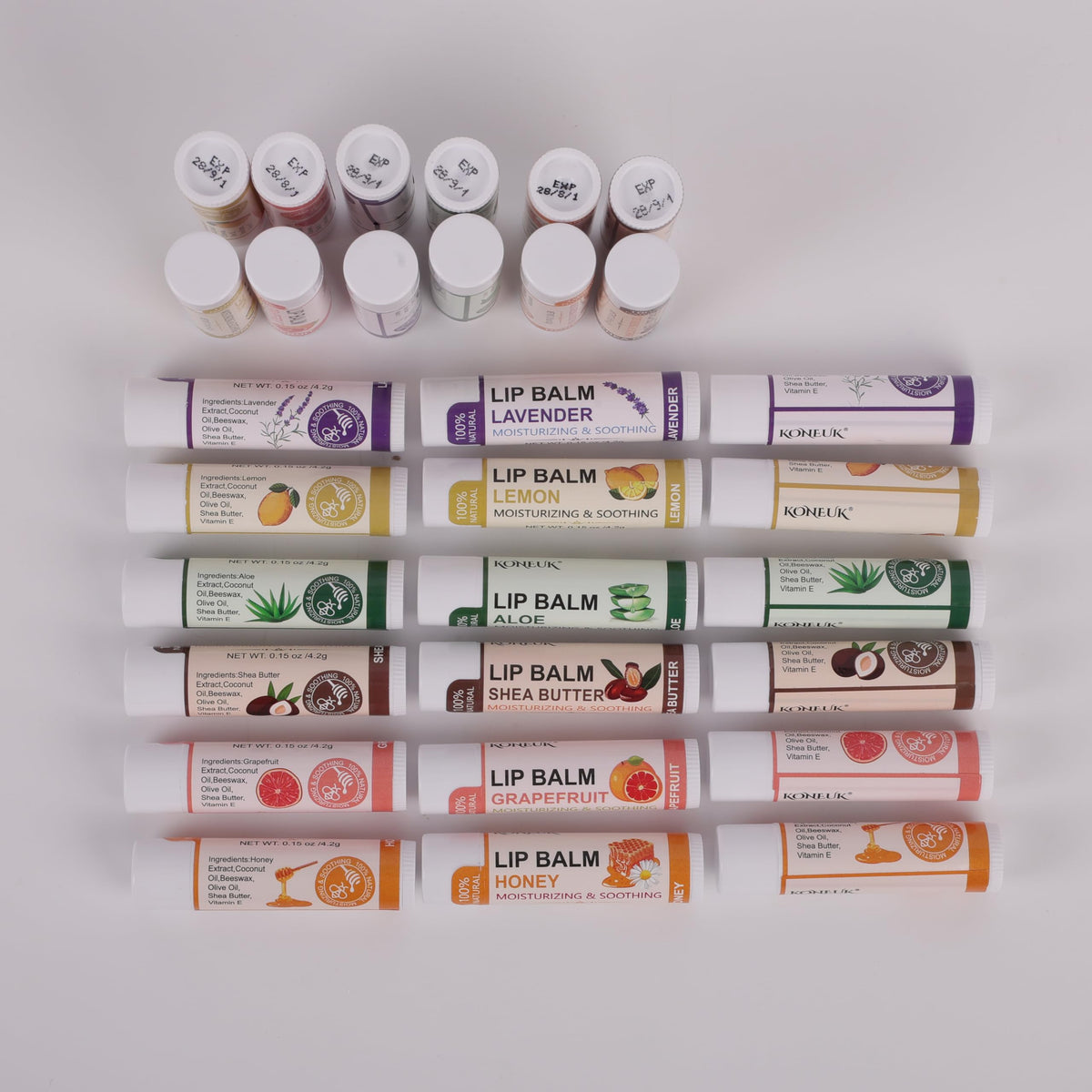 KONEUK spread of all items on table demonstrating complete kit contents
