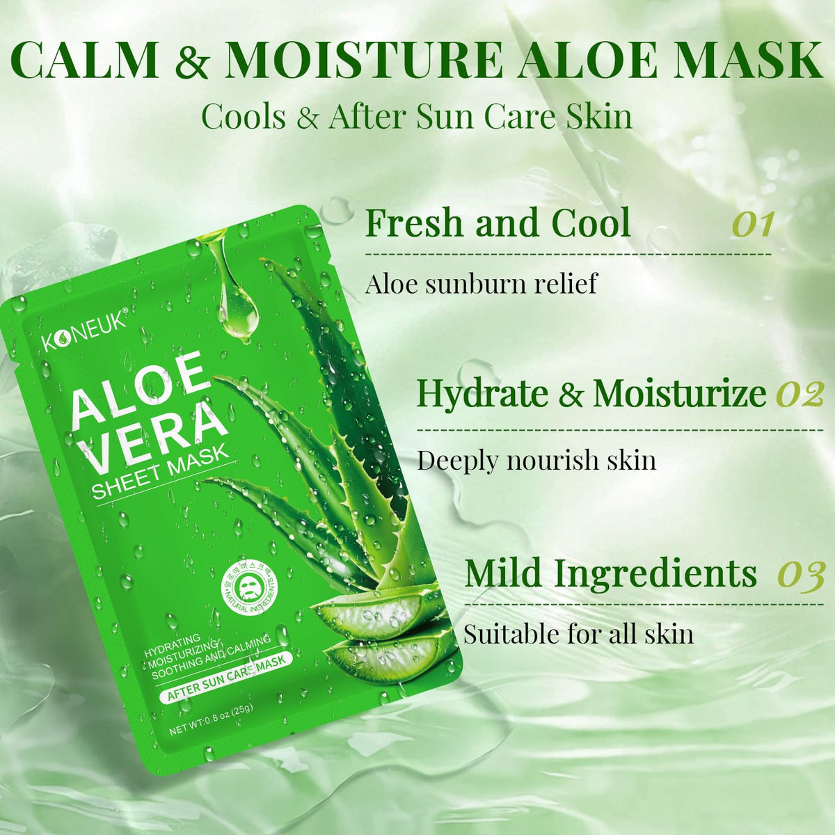 KONEUK close up of sheet mask texture for better absorption