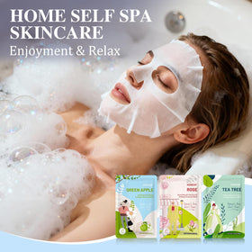 KONEUK masks arranged at a spa party conveying gifting and sharing benefit