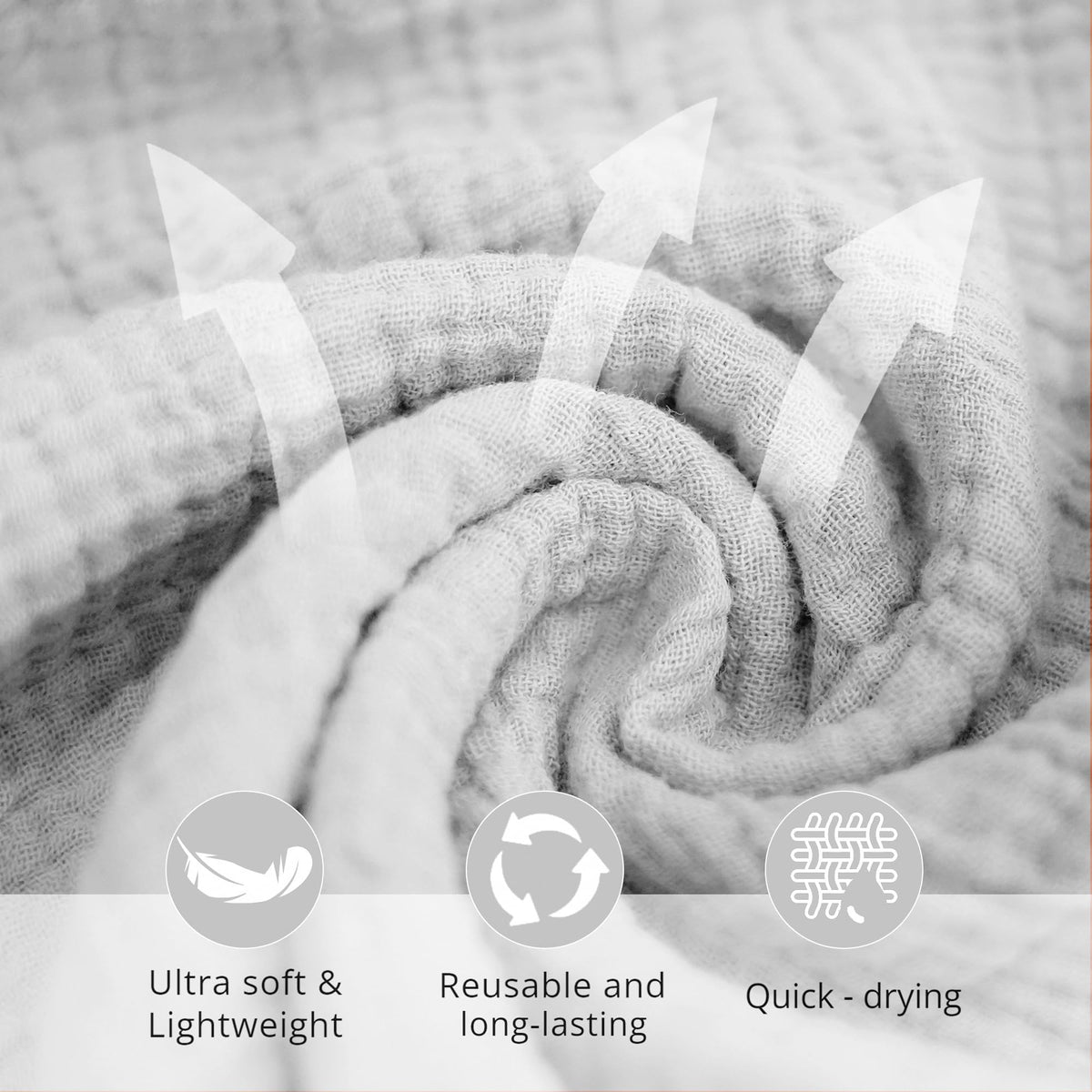Konssy cloth next to a credit card showing scale and travel portability