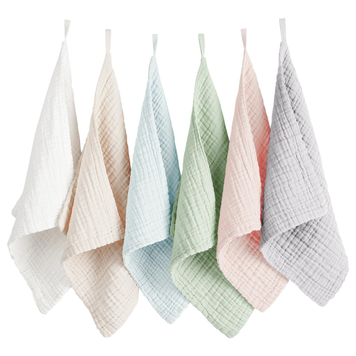 Konssy front view of six cloths showing neat packaging and eco-friendly appeal