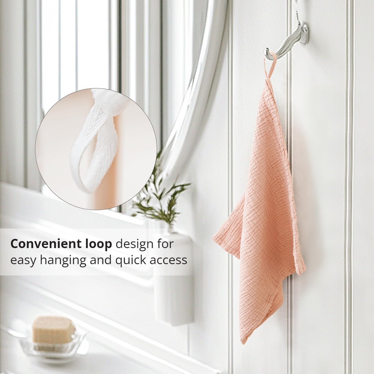 Konssy held in hand to show 11x11 inch size and portable convenience