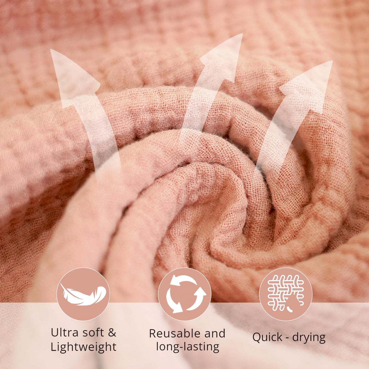 Konssy washcloths in washing machine and dryer ready for easy care benefit