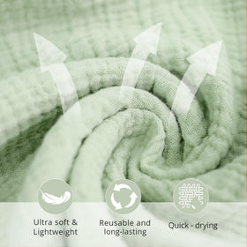 Konssy face cloths packed in a travel toiletry bag for lightweight convenience