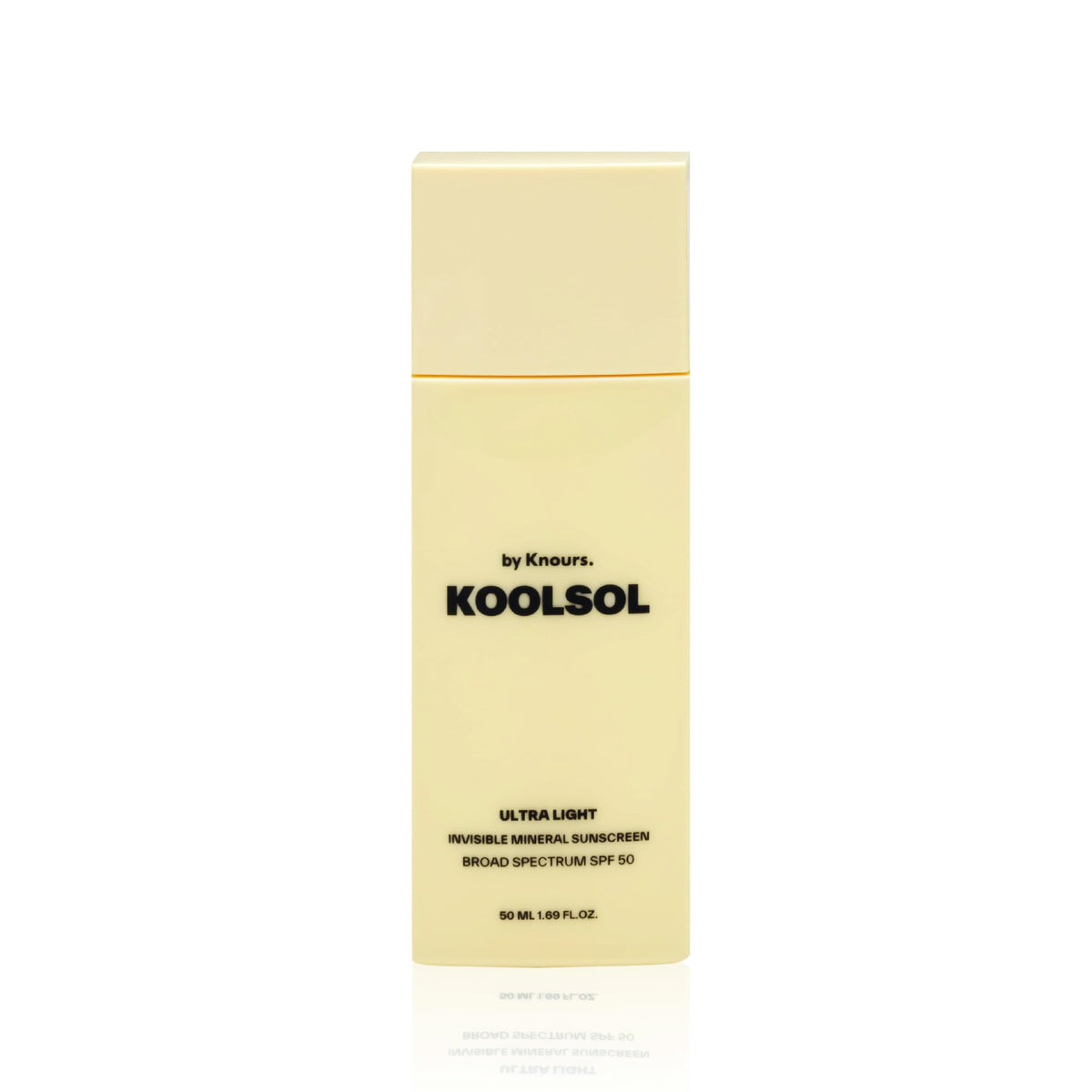 KOOLSOL front tube showing label and SPF 50 protection benefit