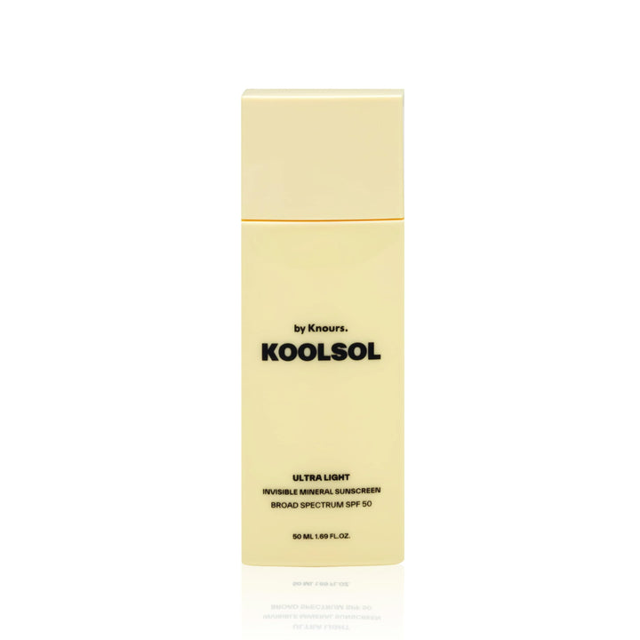 KOOLSOL front tube showing label and SPF 50 protection benefit