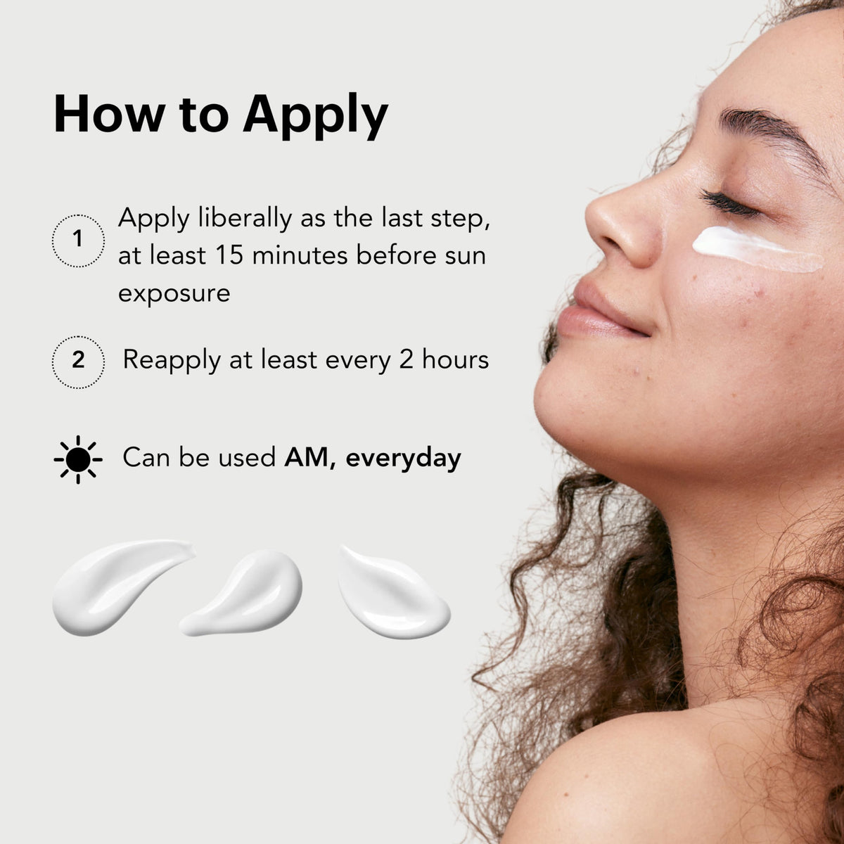 KOOLSOL skin before and after application illustrating no white cast benefit