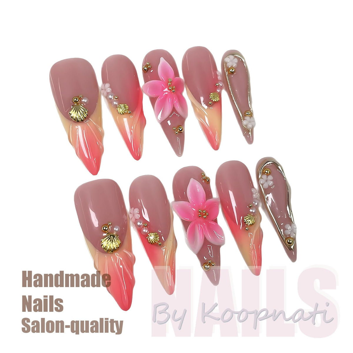koopnati applied on hand in lifestyle scene demonstrates salon-quality finish