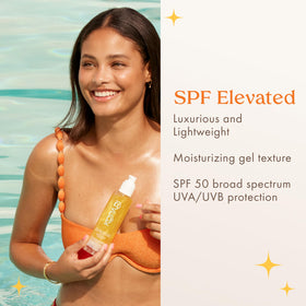 Kopari applied on arm to demonstrate quick-absorbing, non-sticky shine