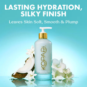 Kopari close-up of silky cream texture, shows fast absorption benefit