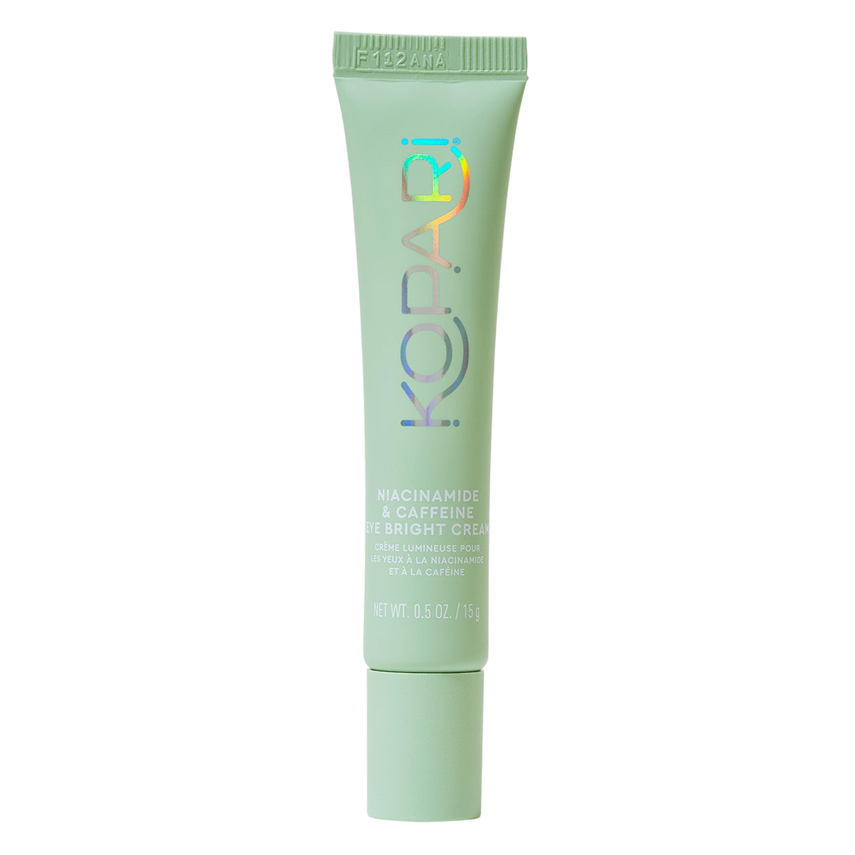 Kopari front packaging showcasing compact 0.5 oz tube and label benefit
