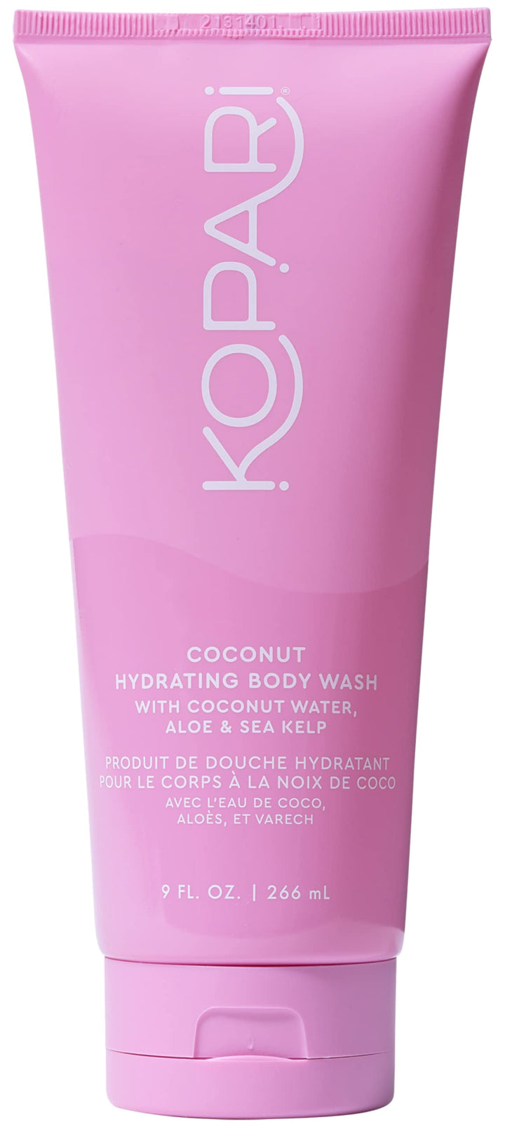 Kopari front bottle showing label and clean coconut scent benefit
