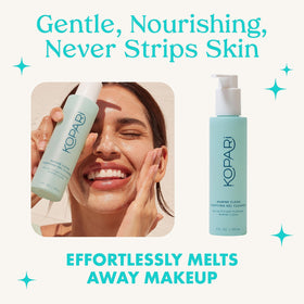 Close-up of Kopari gel texture highlighting lightweight hydrating formula