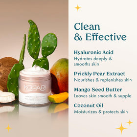 Kopari hyaluronic acid ingredient close-up highlighting moisture retention benefit