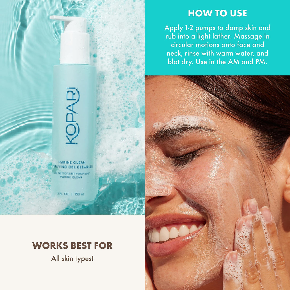 Kopari with marine algae visual emphasizing antioxidant nourishment