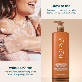 Kopari label close-up illustrating ingredient transparency and clean formulation benefit