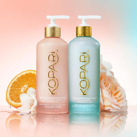Kopari label close-up listing ingredients and certifications, supports clean-formula benefit