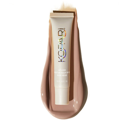 Kopari front packaging showing tinted SPF 30 lip balm benefit
