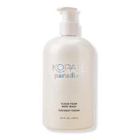 Kopari front packaging showing coconut cream body wash for gentle cleansing