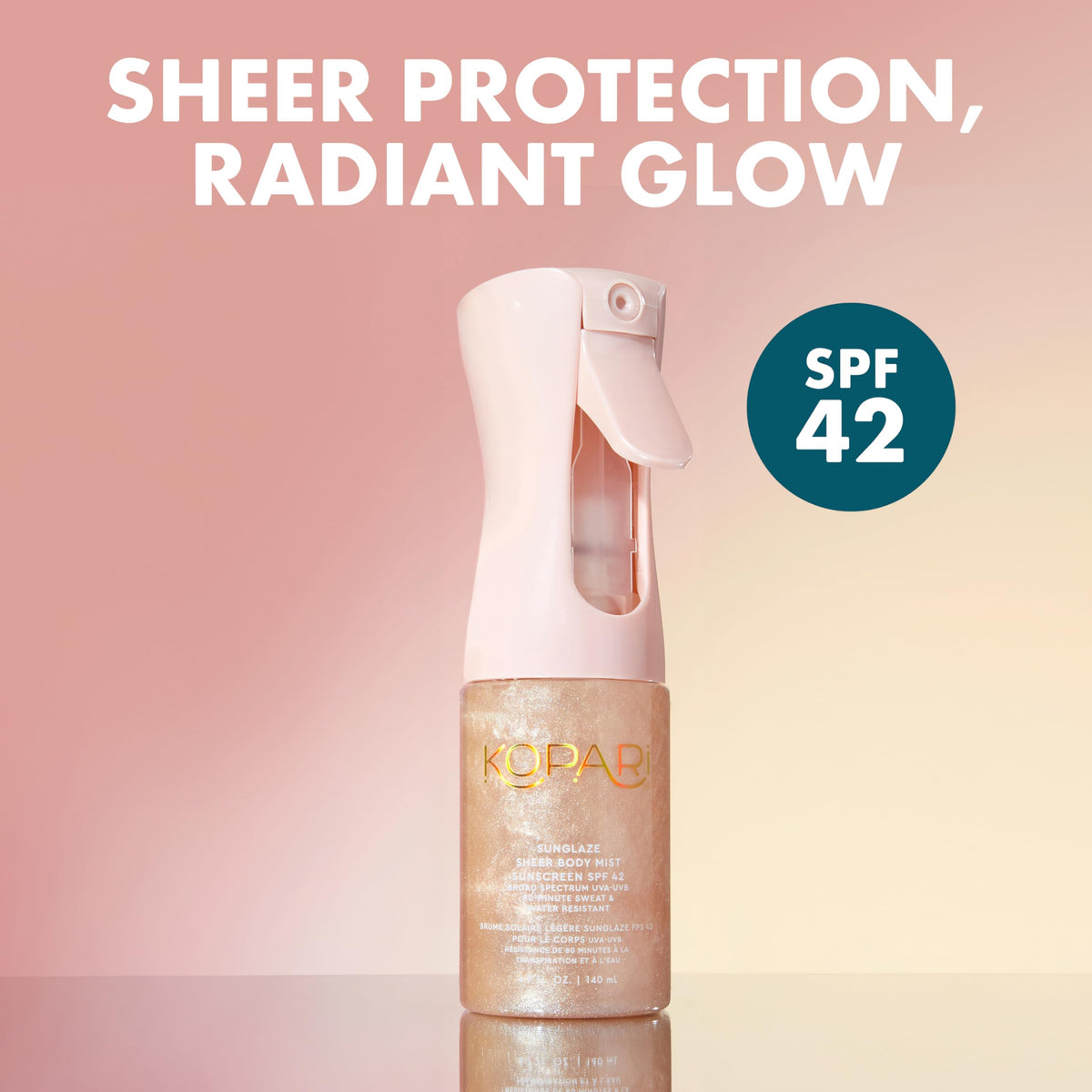 Kopari shimmer close-up revealing luminous oil particles