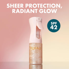 Kopari shimmer close-up revealing luminous oil particles