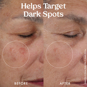 Kopari serum in bathroom routine scene, communicates easy daily use benefit