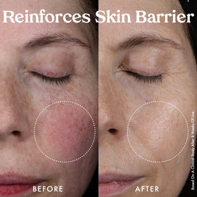 Kopari before and after swatch, reveals plumper, smoother skin texture