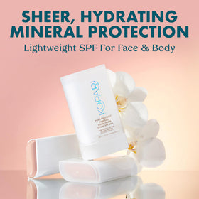 Kopari stick texture close-up highlighting sheer glide and nourishing ingredients