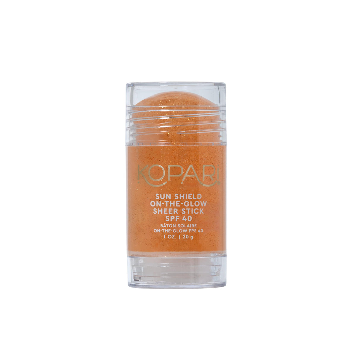 Kopari sun shield front packaging showing SPF 40 convenience and protection
