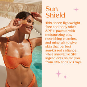 Kopari sun shield creamy texture close-up showing non-greasy finish benefit