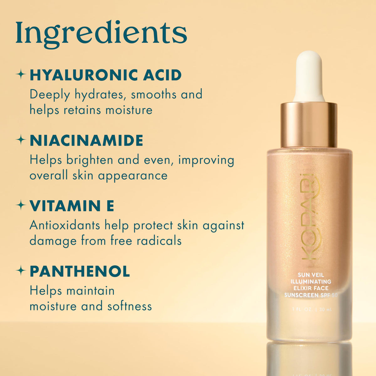 Kopari applied on model face for natural luminous radiance