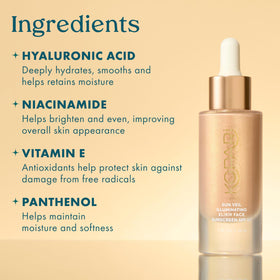 Kopari applied on model face for natural luminous radiance