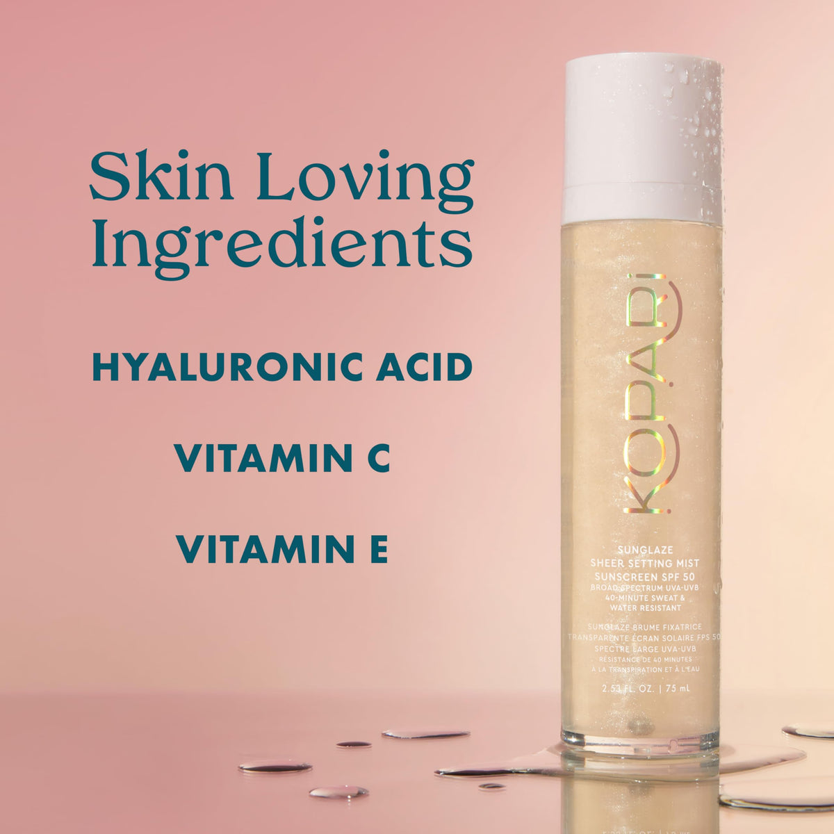 Graphic of hyaluronic acid and polyglutamic acid to show intense hydration