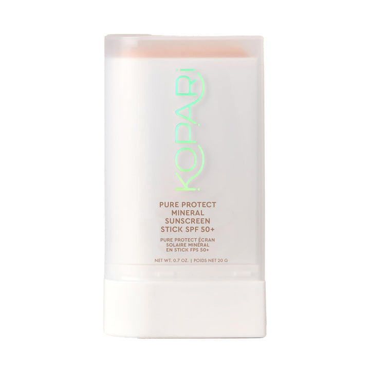 Kopari sunscreen stick front packaging showing compact design and SPF 50+ protection