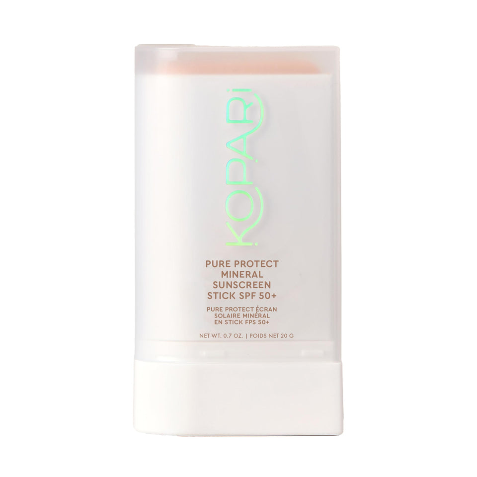 Kopari sunscreen stick front packaging showing compact design and SPF 50+ protection