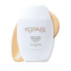 Kopari sunscreen texture close-up demonstrating lightweight blendable lotion