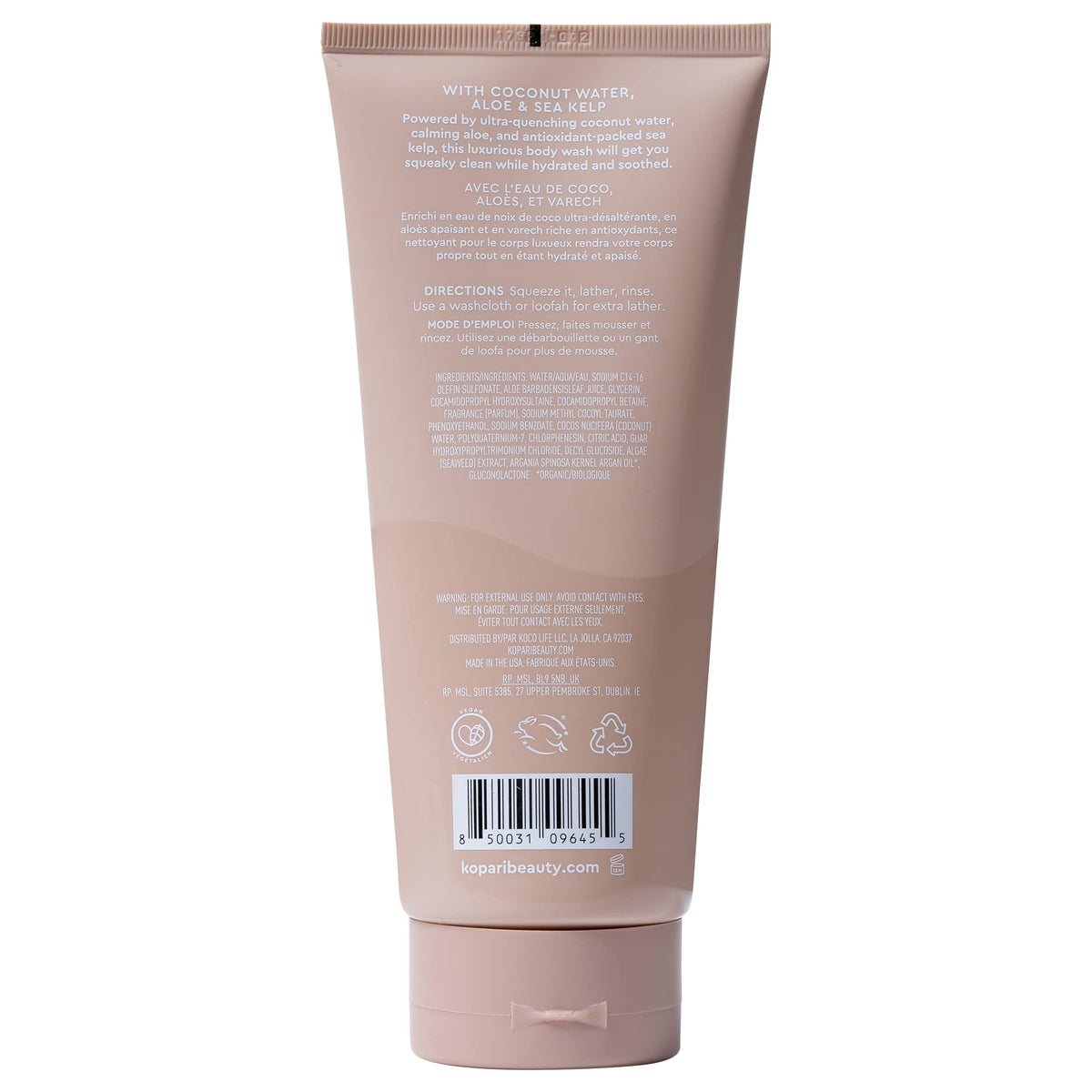 Kopari creamy foam texture close-up showing lather and hydration boost