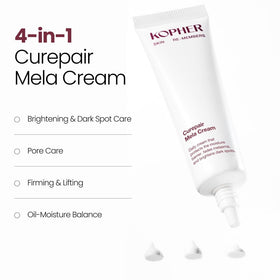 Kopher applying cream to cheek demonstrating calming effect and barrier support